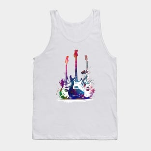 Guitars music art #guitar #music Tank Top